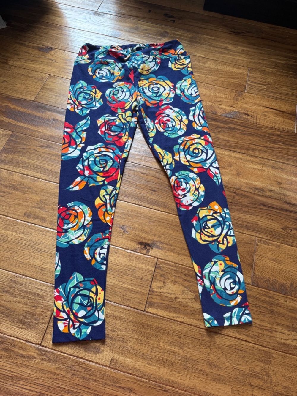 LuLaRoe Navy Floral Rose-Print